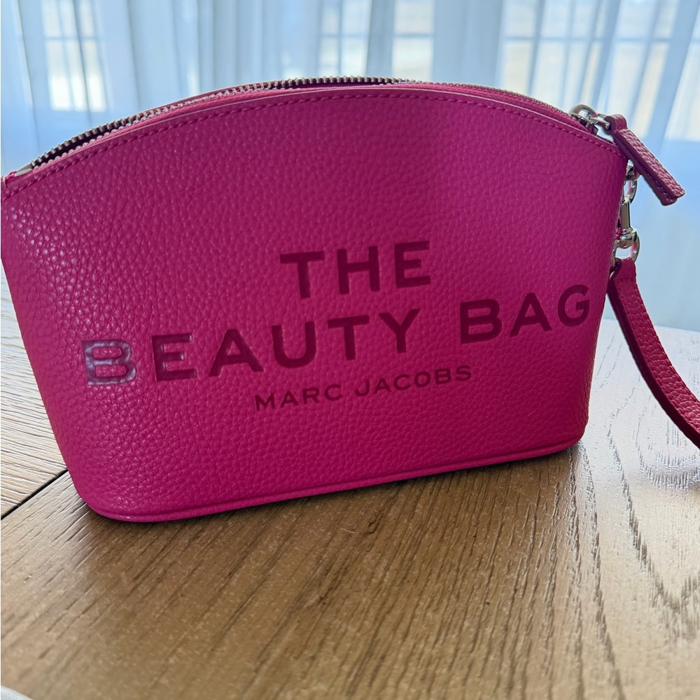 Marc Jacobs Hot Pink Pebbled Leather Beauty Bag